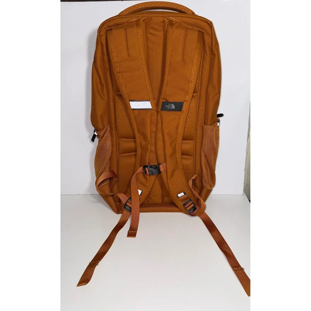 The North Face Jester Backpack Leather Brown Orange NF0A3VXF Laptop Bag NWOT